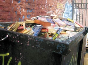 books- in-dumpster